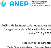 Análisis de las trayectorias educativas de los egresados de la Educación Primaria entre 2013 y 2020.